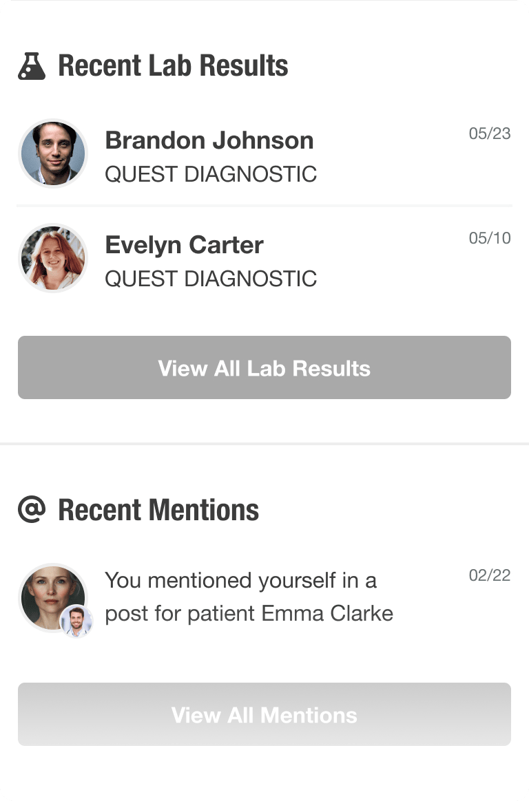 Atlas.md doctor app — lab results